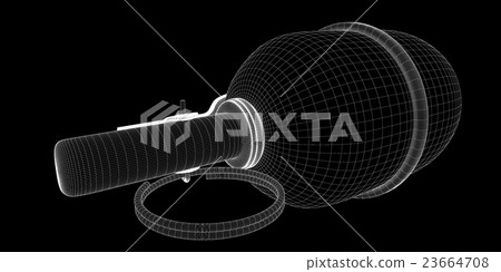 Single grenade with copy space 23664708