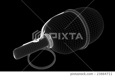 Single grenade with copy space Single grenade with copy space 23664711
