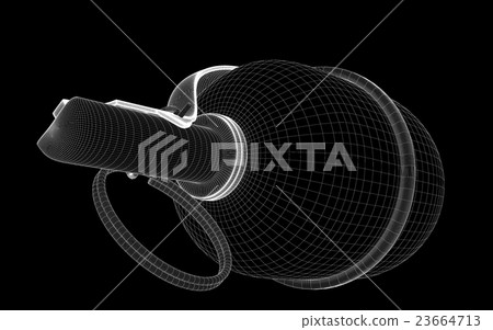 Single grenade with copy space Single grenade with copy space 23664713