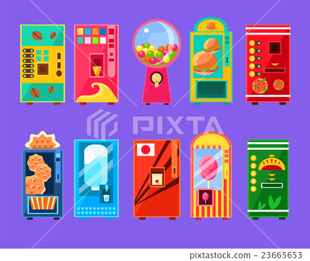 Food And Drink Vending Machines Design Set Food And Drink Vending Machines Design Set 23665653