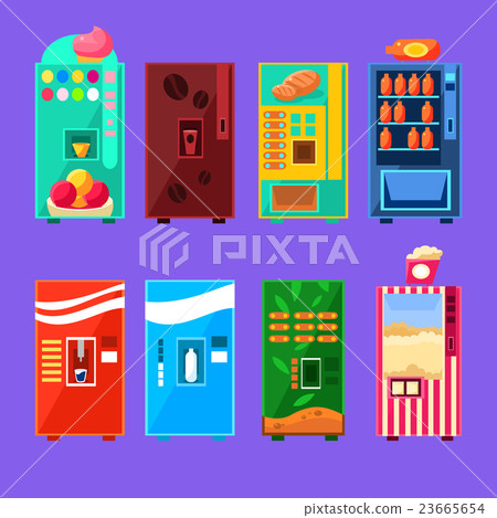 Food And Drink Vending Machines Design Set Food And Drink Vending Machines Design Set 23665654