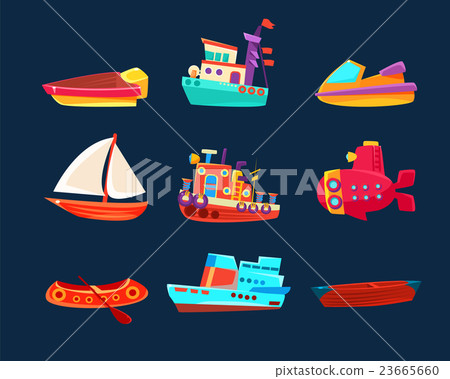 Water Transport Toy Icon Collection 23665660