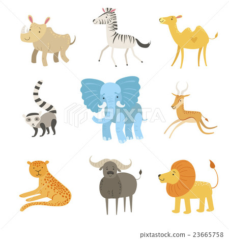 African Animals Illustration Set African Animals Illustration Set 23665758