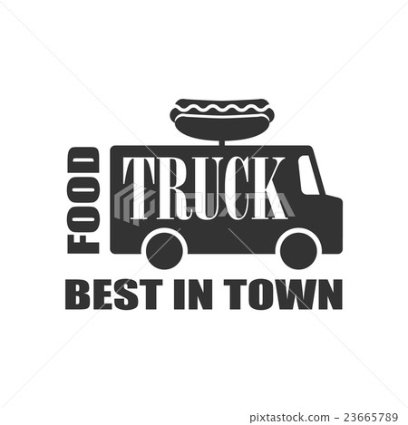 Hot Dog Food Truck Label Design Hot Dog Food Truck Label Design 23665789