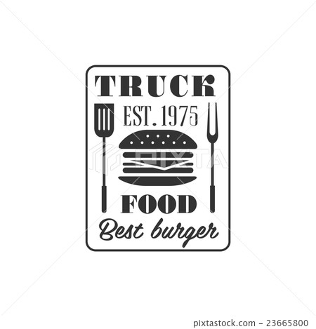 Burger Truck Label Design 23665800
