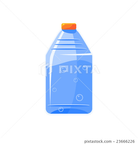 Plastic Bottle With Clear Water Simplified Icon Plastic Bottle With Clear Water Simplified Icon 23666226