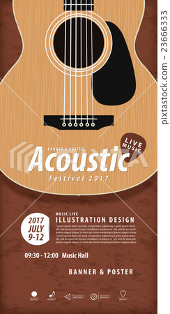 Guitar, Musical instrument design poster vector. Guitar, Musical instrument design poster vector. 23666333