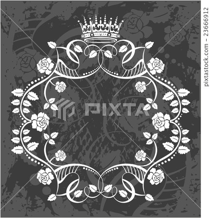 Decorative frame with crown - Stock Illustration [23666912] - PIXTA