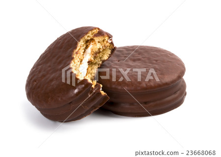 two chocolate cookies two chocolate cookies 23668068