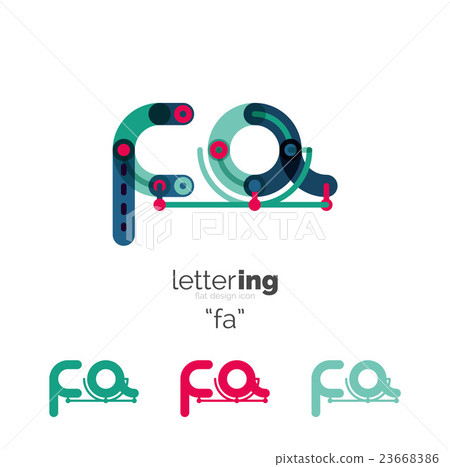 Linear initial letters, logo branding concept 23668386