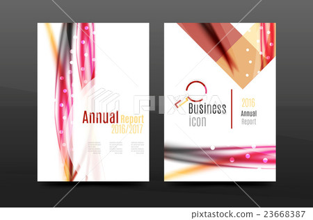 Wave pattern a4 annual report template 23668387