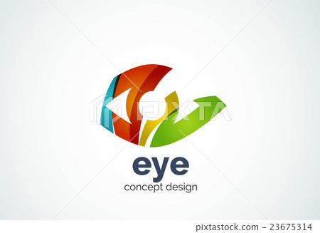 Abstract business company human eye logo template 23675314
