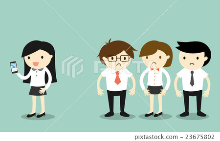 Using smartphone but coworkers feel awkward. 23675802