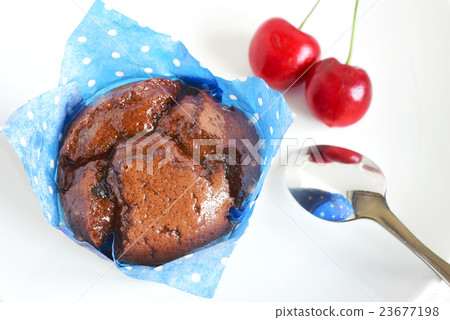 Cupcake in blue paper Cupcake in blue paper 23677198