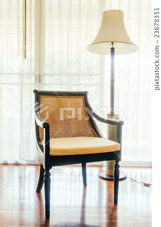 Empty table and chair 23678351