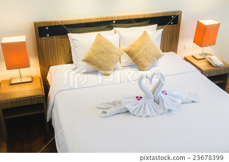 Pillow on bed Pillow on bed 23678399