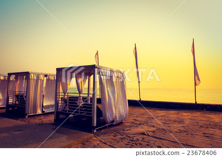 Empty chair on the beach 23678406