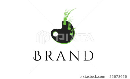 Green painting vector logo 23678656