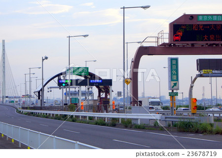Tokyo Outer Ring Route: Near Toda West Interchange Tokyo Outer Ring Route: Near Toda West Interchange 23678719