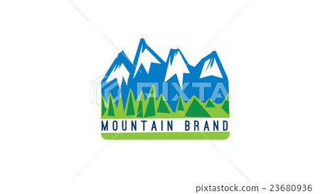Mountains vector logo design template. Mountains vector logo design template. 23680936