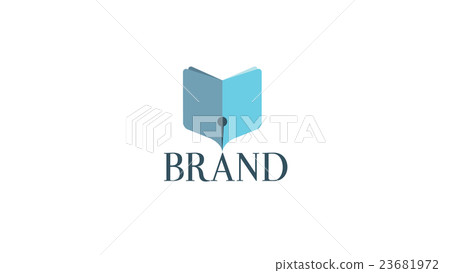 Education vector logo template. Book and pen  23681972