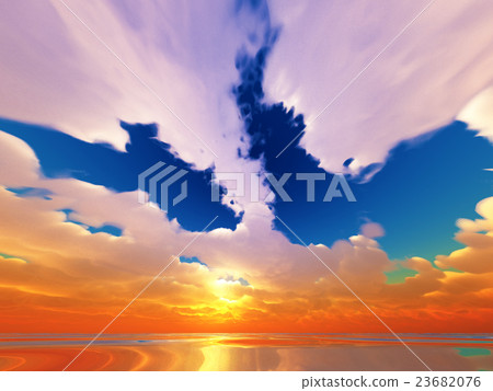 Wind and clouds with the sea Wind and clouds with the sea 23682076