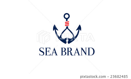 Anchor vector logo template. Marine brand Anchor vector logo template. Marine brand 23682485