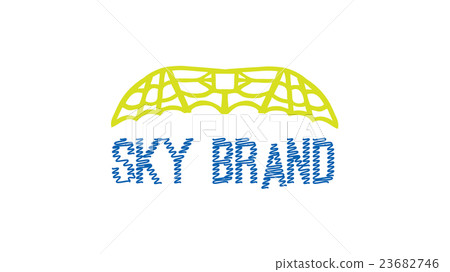Sky diving vector logo template. Sky diving vector logo template. 23682746