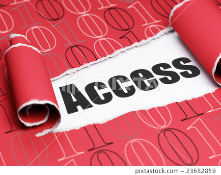 Security concept: black text Access under the 23682859