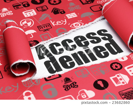 Privacy concept: black text Access Denied under 23682860