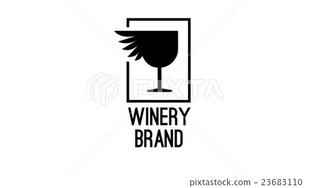 Wine world vector logo template. Winery brand 23683110
