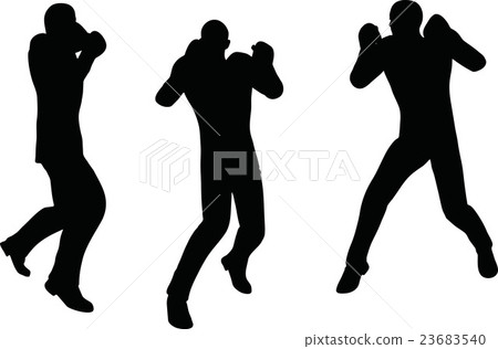 boxer businessman vector silhouette boxer businessman vector silhouette 23683540