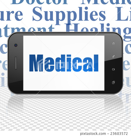 Medicine concept: Smartphone with Medical on Medicine concept: Smartphone with Medical on 23683572