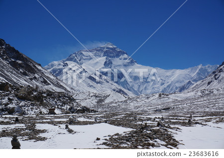 從龍目島（珠穆朗瑪峰）看到的Chomolanga 23683616