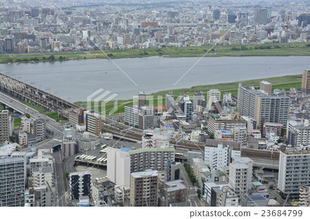 Urban landscape of Yodogawa and Osaka Urban landscape of Yodogawa and Osaka 23684799