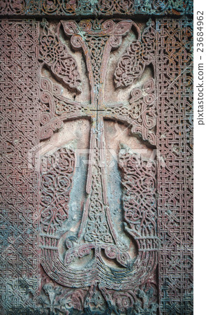 Khachkar, also known as an Armenian cross-stone Khachkar, also known as an Armenian cross-stone 23684962