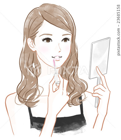 應用唇彩的女人 應用唇彩的女人 23685158