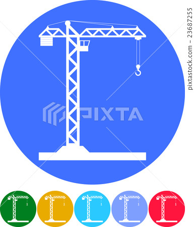 Building Tower crane icon - vector. Building Tower crane icon - vector. 23687255