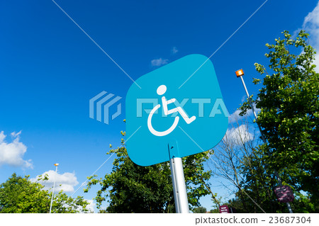 Handicap disabled sign for parking Handicap disabled sign for parking 23687304
