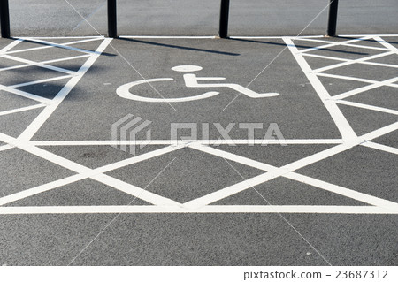 Handicap disabled sign for parking Handicap disabled sign for parking 23687312