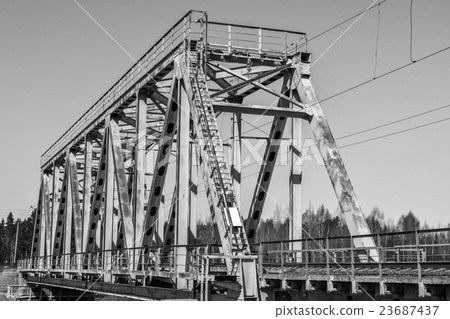small railway bridge across the river small railway bridge across the river 23687437