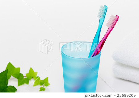 Dental care of toothbrush and cup image Dental care of toothbrush and cup image 23689209