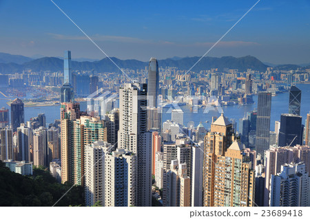 Hong Kong skyline. View from peak 23689418