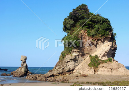 Landscape with doll rocks visible Landscape with doll rocks visible 23689637