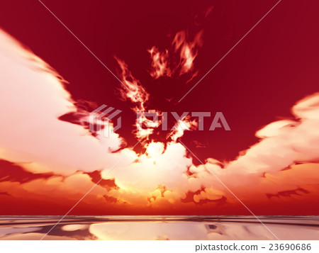Wind and clouds with the sea 23690686