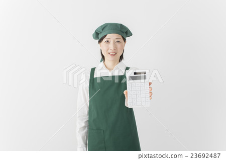 Super clerk with a calculator 23692487