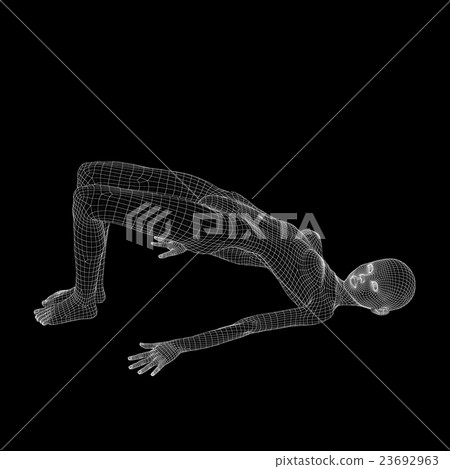 Women's body wire frame perming3DCG Illustration Material Material 23692963