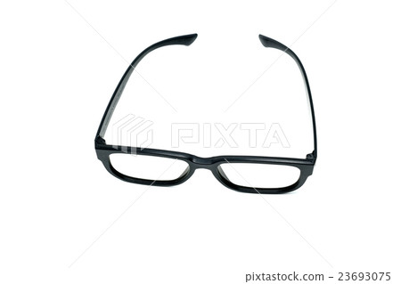 Black Eye Glasses Isolated on White 23693075