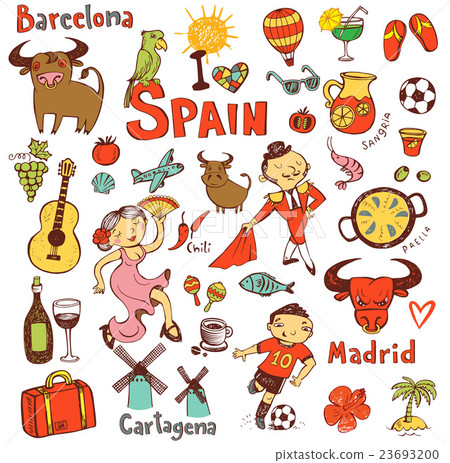 Spain icons collection 23693200