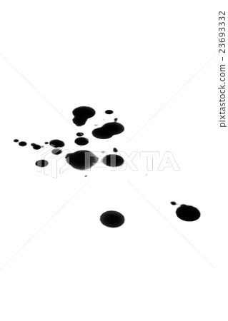Black ink drops isolated on white background Black ink drops isolated on white background 23693332